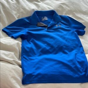 Under Armour Blue Polo Shirt Vibrant Color Lightweight Fabric